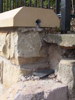 Unfinished wall on Rock Street