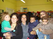 Babies and mothers in Abbeyfield Park House