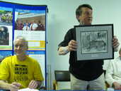 Jon Cowley and John Mellor at the Vestry Hall meeting