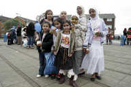 Children gather at the festival
