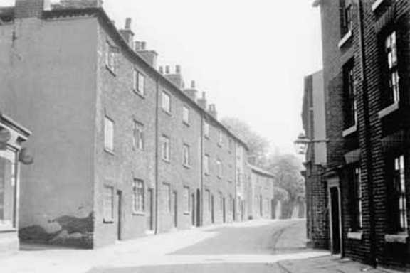 Woodside Lane looking towards Woodfold, demolished in January 1960