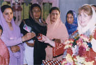 Jackie gives presents