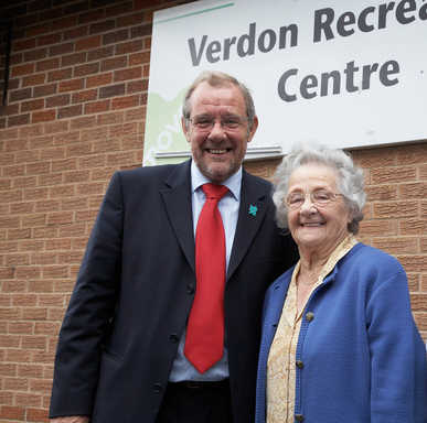 Richard Caborn and his mother