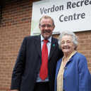 Richard Caborn and his mother