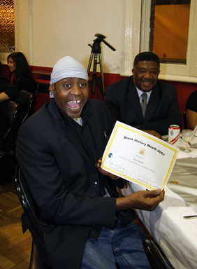 Rob Smith receives his award