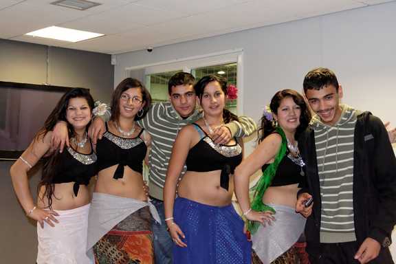 Members of Little Star posing after the show