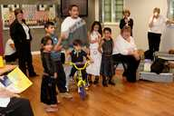 One of the raffle winners enjoying his prize