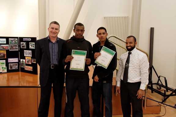 Young people receiving awards in Emergency Life Support