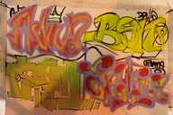 A mural created by four children