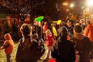 Children trying out plate-spinning