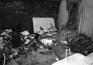 Rubish by the derelict house