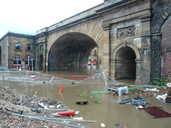 Deep water and debris, 7:00pm