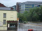 The Harlequin engulfed by raging flood waters, 7:55pm.