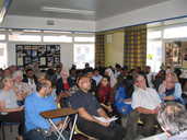 Residents discuss the Pavilion