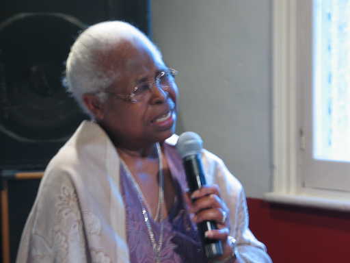 Addressing the crowd