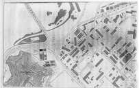 Map showing the cinema and bungalows