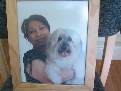 Ms Hack with Pet dog Drago