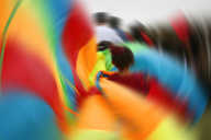 New Games gave a parachute display