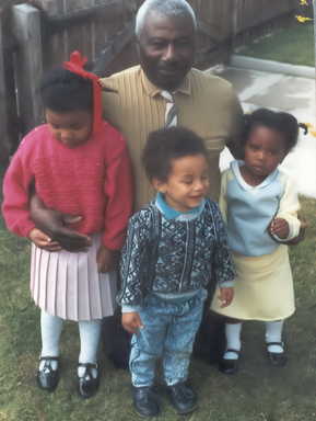 Granddad Currie poses with some of his family.