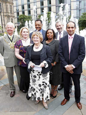 Jesse with Sheffield's great and good