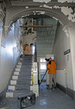 Main stairway before refurbishment