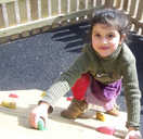 On the climbing wall