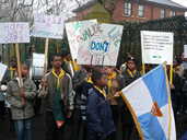 At the cemetery gates