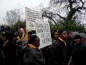 Pathfinders begin the procession