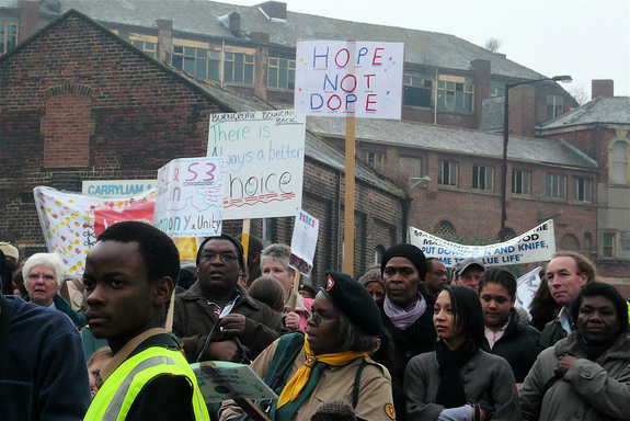The march on Spital Hill
