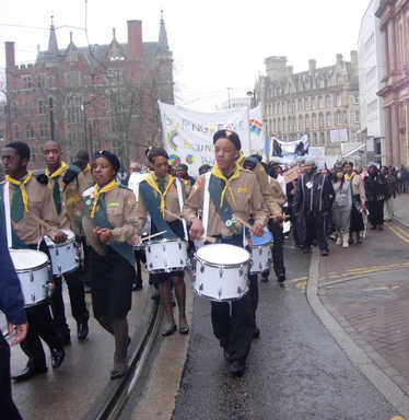Marchers on the Move again, Church Street, City Centre