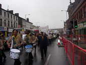 Marchers passing under the famous Wicker Arches