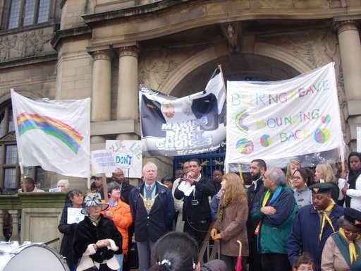 Shanti Wilson Speaking on Behalf of Young People at Rally