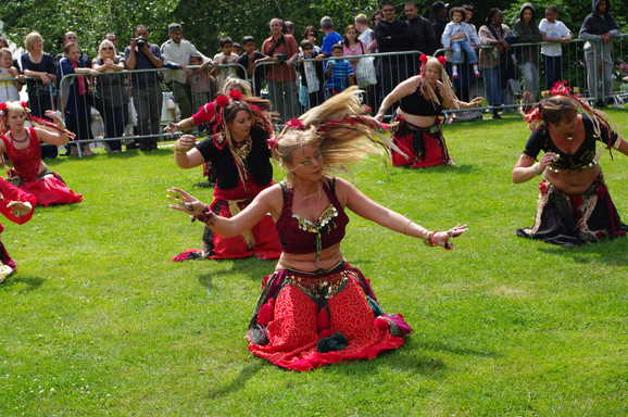 Belly dancers in full swing.