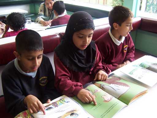 Pupils reading