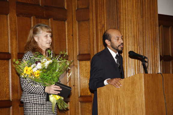 Ivor Wallace accepts his award