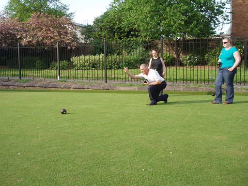 Beginners play a practice game together