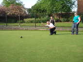 Beginners play a practice game together