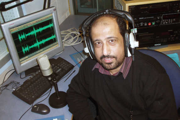 Wajdi broadcasting on Sheffield Live