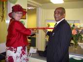 Mrs Jane Bird, Lord Mayor and Ricky Bennett,Manager at Saddacca.