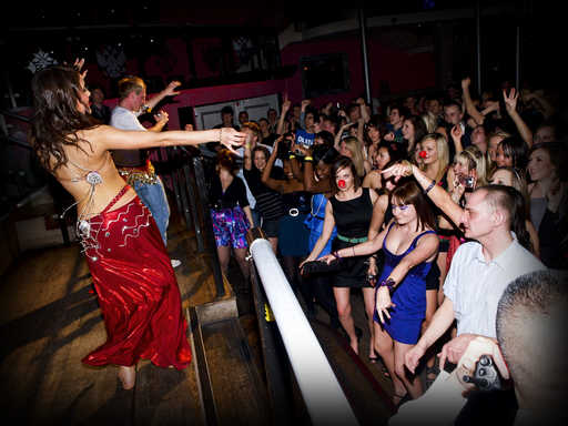 Sophie Mei and Mat Moriarty entertain the crowds at Embrace nightclub