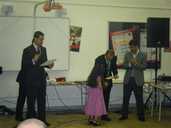 A student receives a certificate