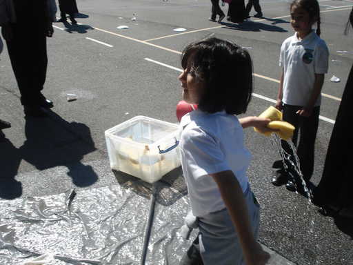 Throwing wet sponges