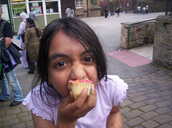 Pupil eating a snack