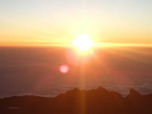 The sun on Kilimanjaro