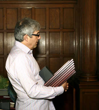 Andy prepares the awards