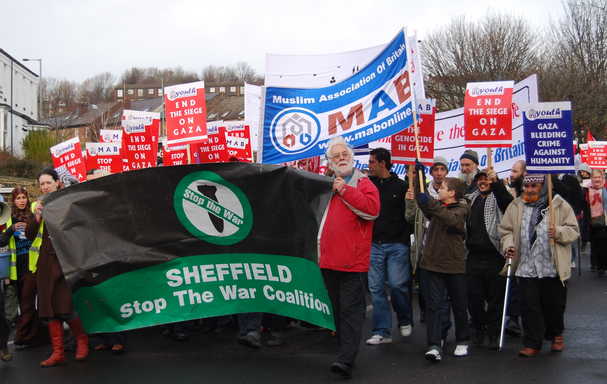 Community members out in numbers for Gaza demo.
