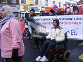 Aman Ali takes part in the march for peace