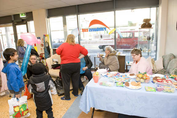 Opening of "Rainbow's End" community charity shop