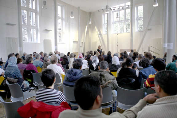 Audience for Reem Kelani at the Vestry Hall