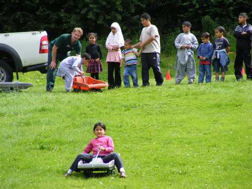 Grass sledging